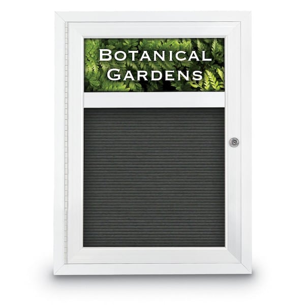 Indoor Enclosed Combo Board, 42"x32", Bronze Frame/Blue & Amethyst